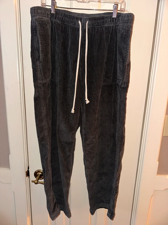 aerie Pants - Women’s Dark Gray Corduroy Drawstring Pants